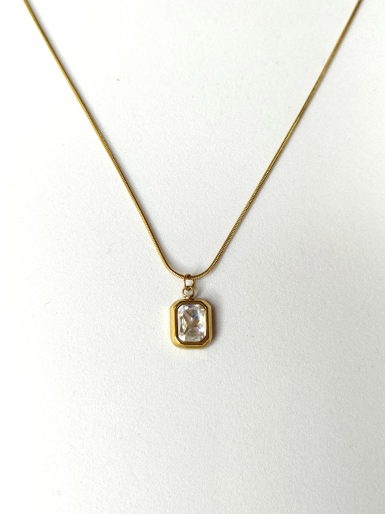 Minayer Gold White Stone Men Locket