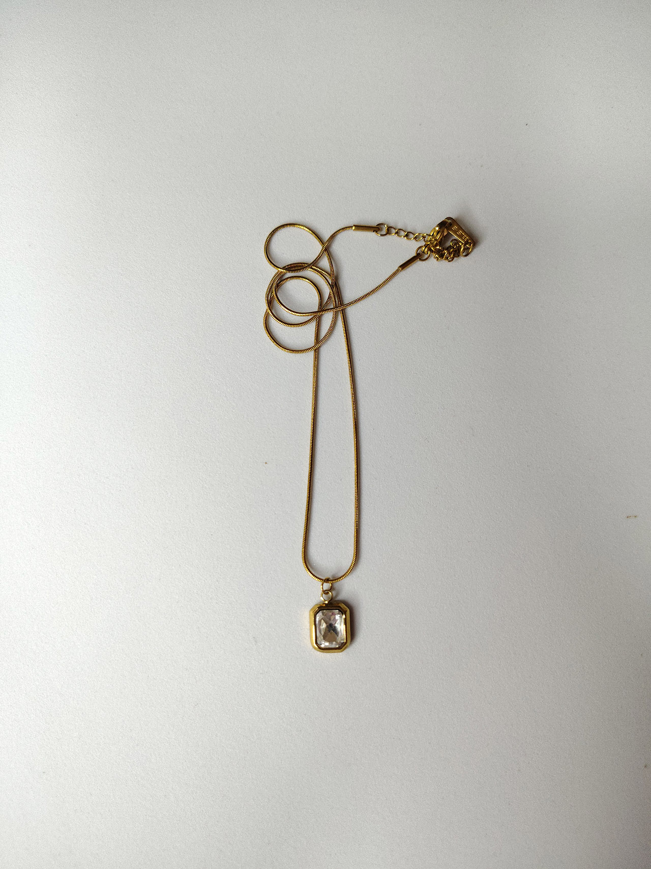 Minayer Gold White Stone Men Locket