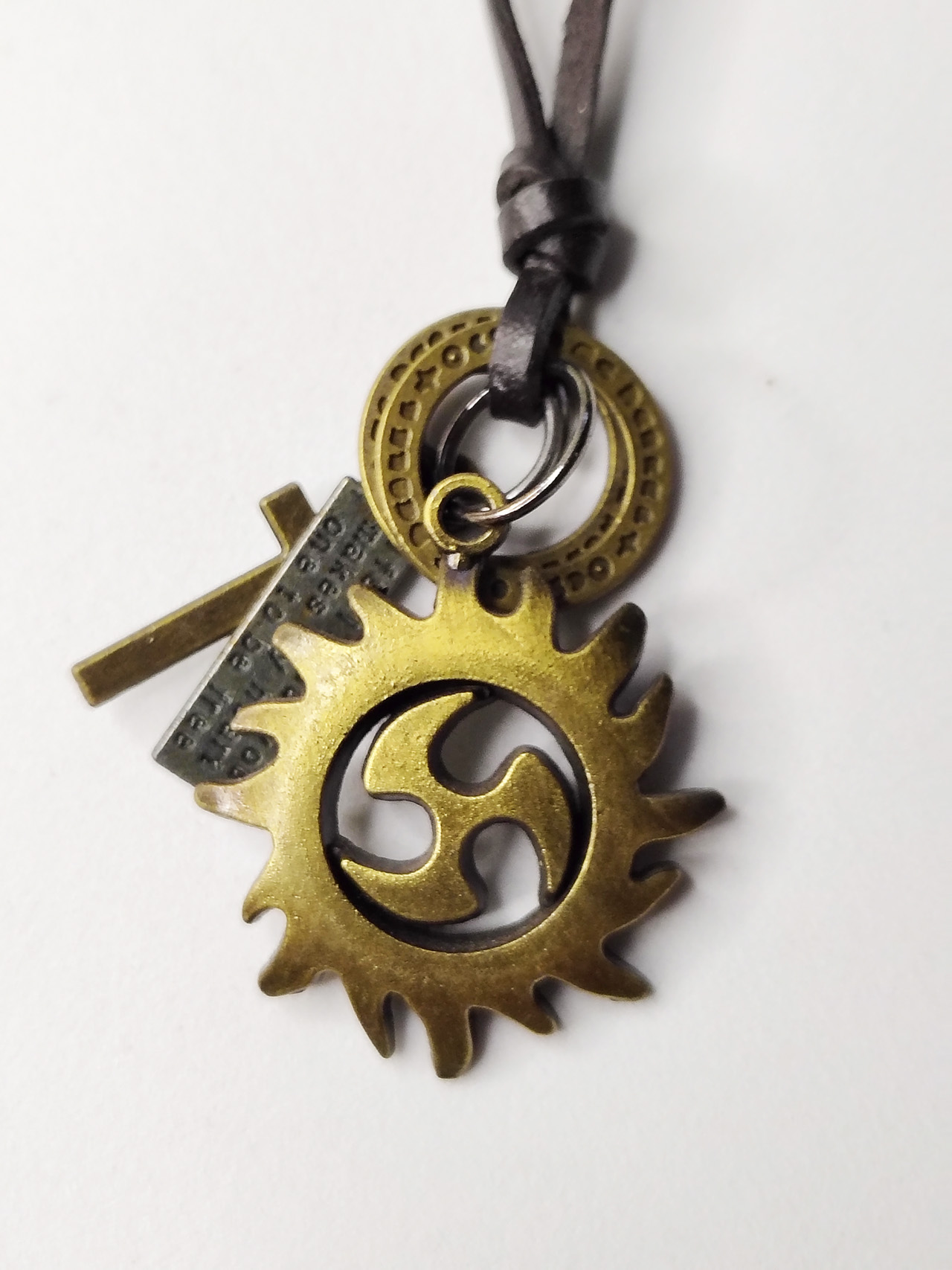 Vintage Sun Pendant Necklace for Men by Minayer