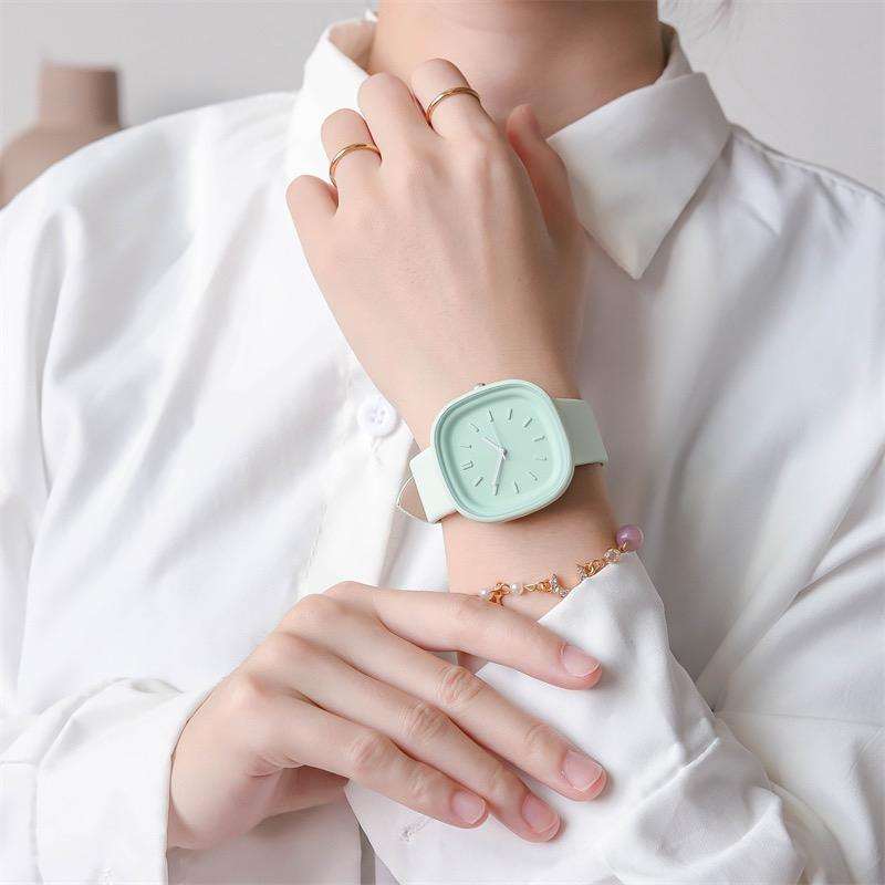 Pastel Square Dial Women's Quartz Watch