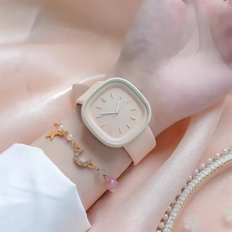 Pastel Square Dial Women's Quartz Watch
