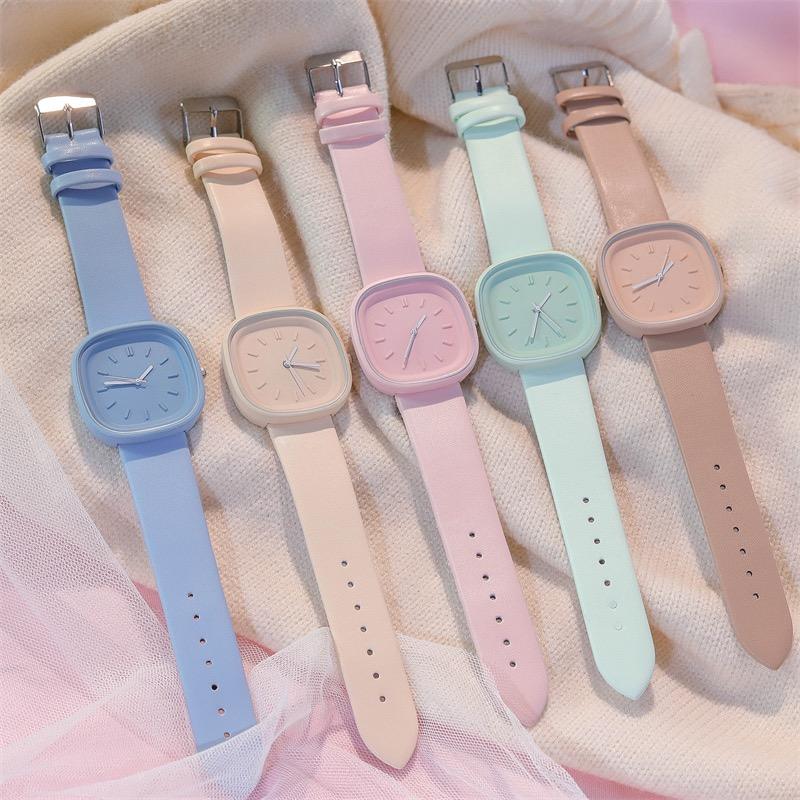 Pastel Square Dial Women's Quartz Watch